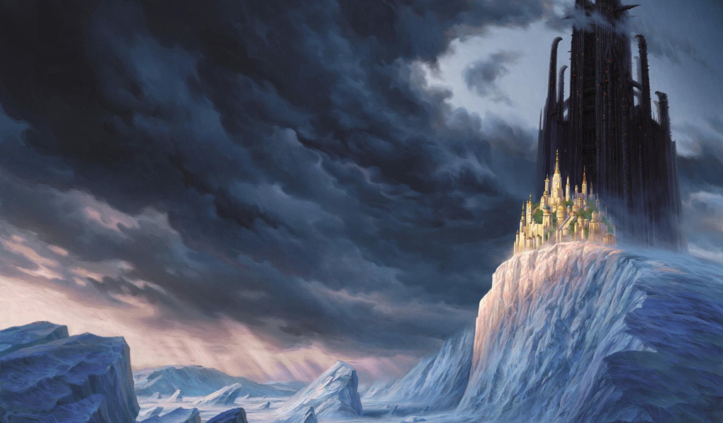 Фантастический город на белой горе