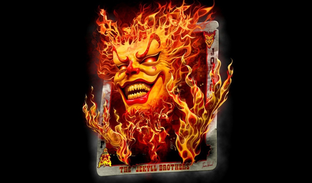 Фигура Джокера из огня