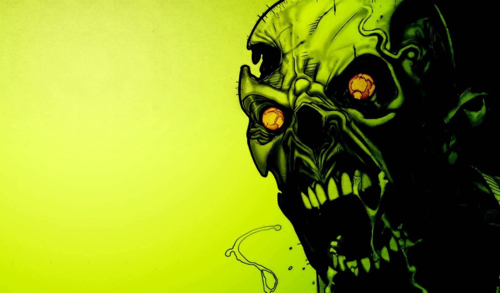 Голова зеленого зомби