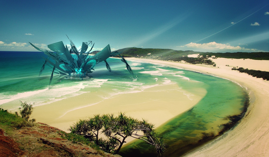 Монстр выходит из моря