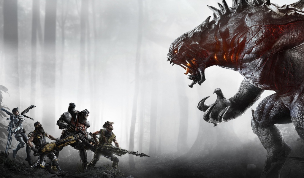 Солдаты храбро сражаются с монстром