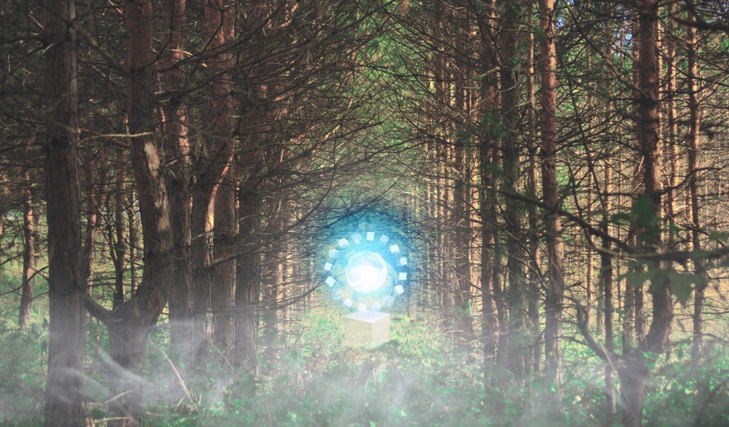 Временной портал посреди леса