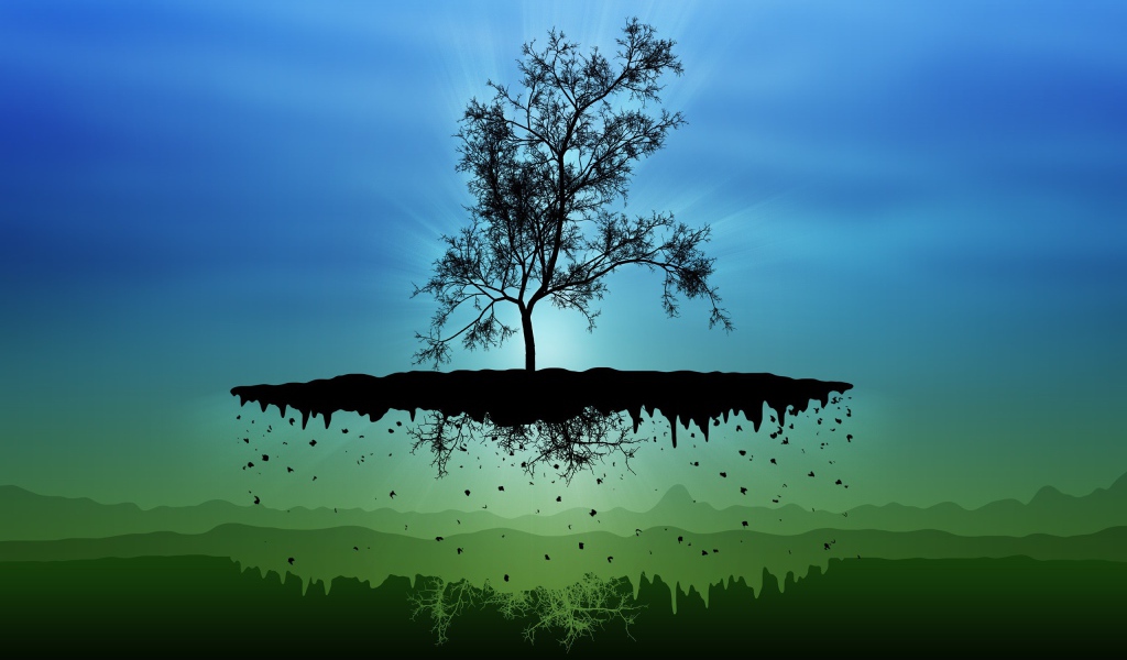 Дерево на парящем острове