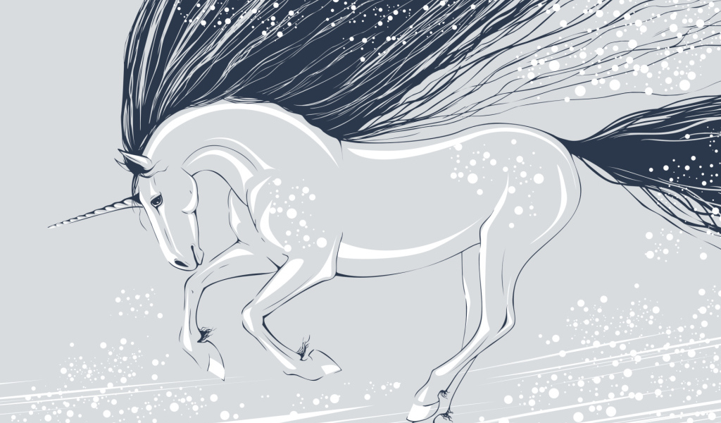 Единорог с длинной гривой