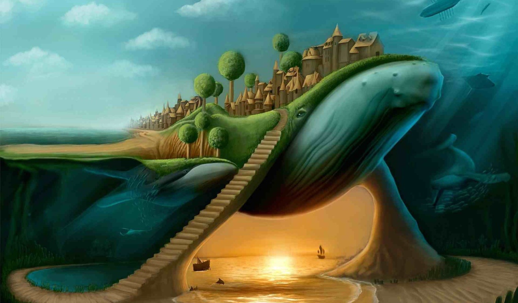 Нереальный город из песка