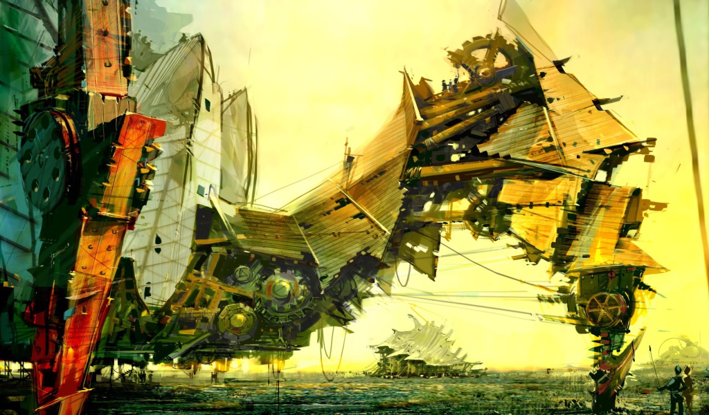 Шагающий город, стимпанк