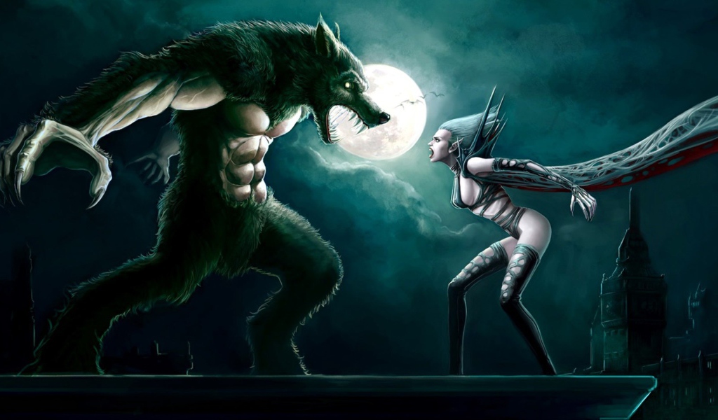 Оборотень против вампирши
