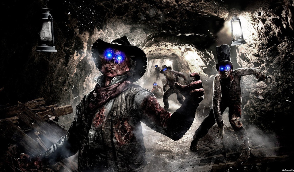 Зомби с горящими синими глазами