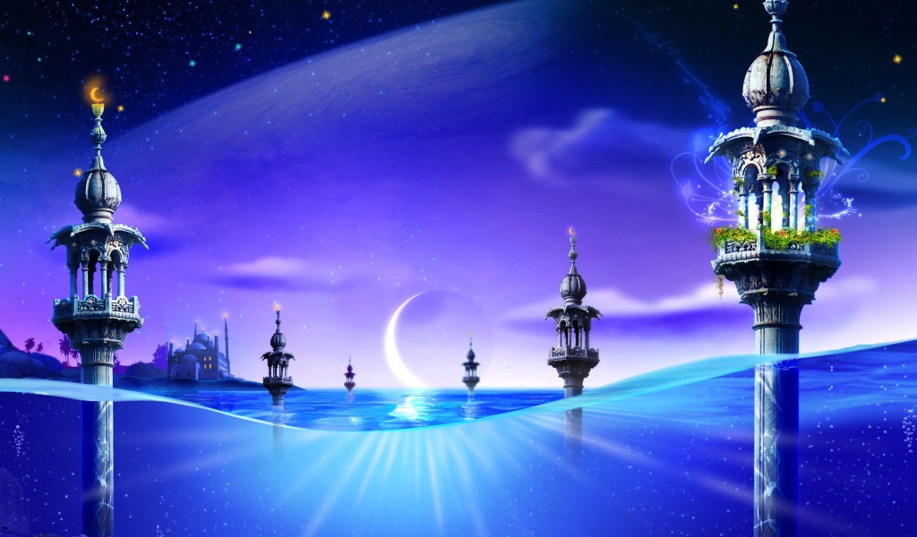 Колонны на дне океана