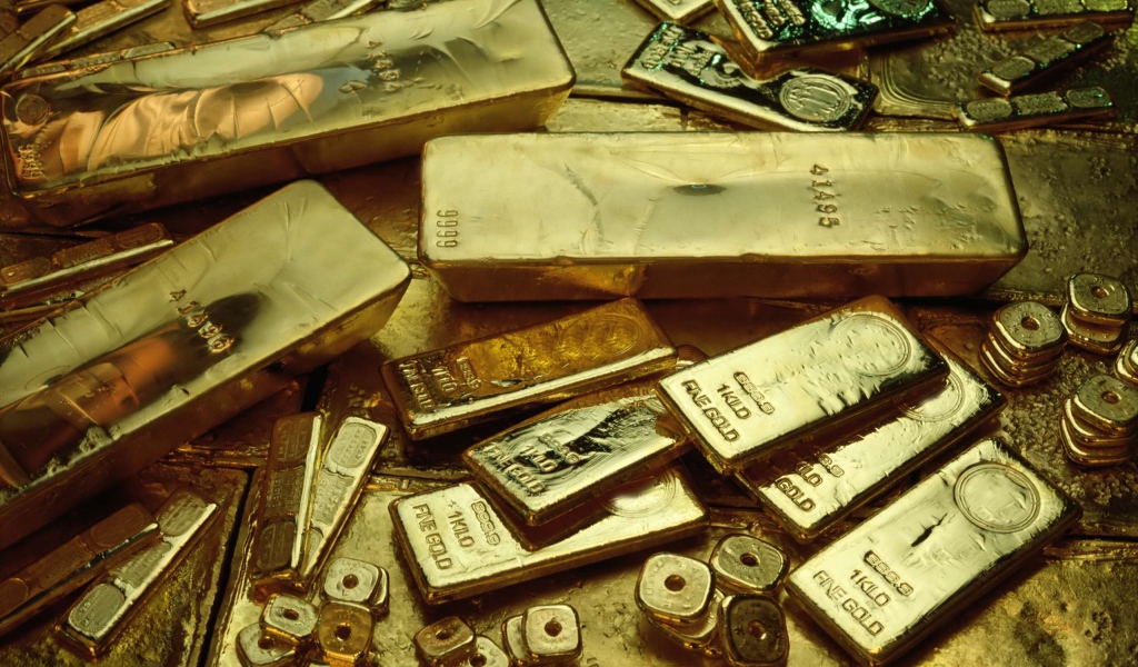 Разные золотые слитки