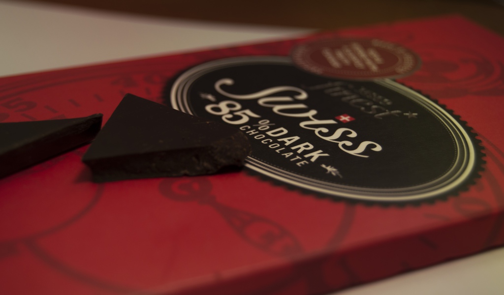 Плитка черного шоколада