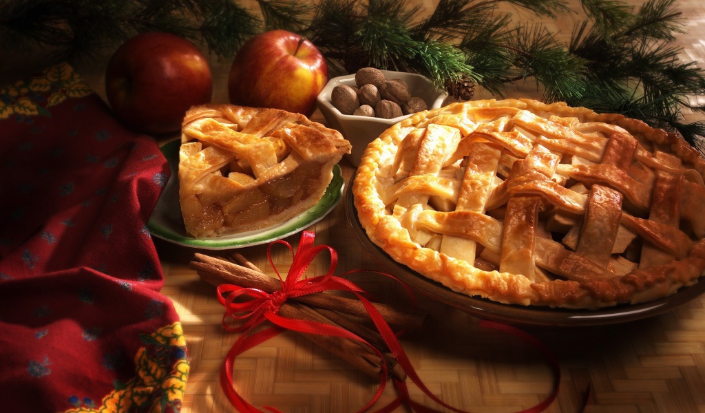 Новогодний яблочный пирог
