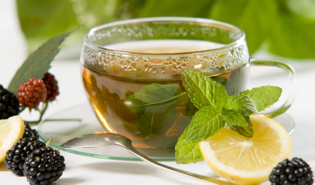 Мятный чай с лимоном