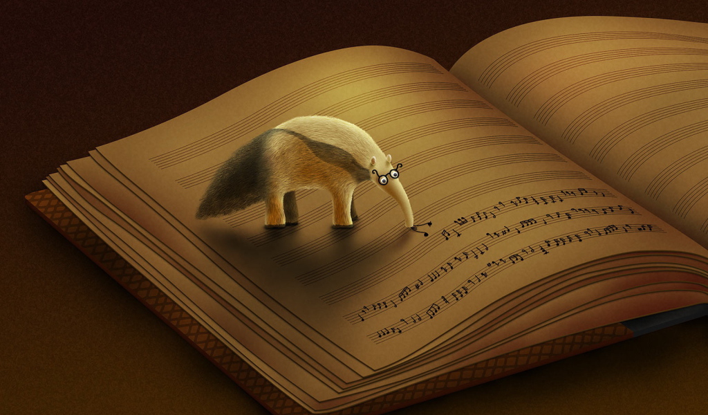 Anteater eats notes