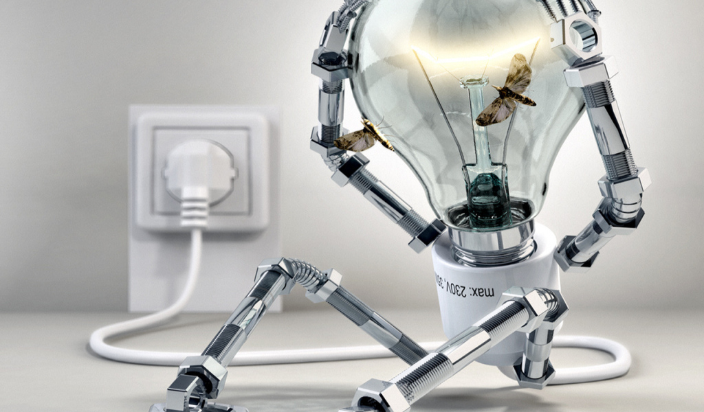 Робот лампочка