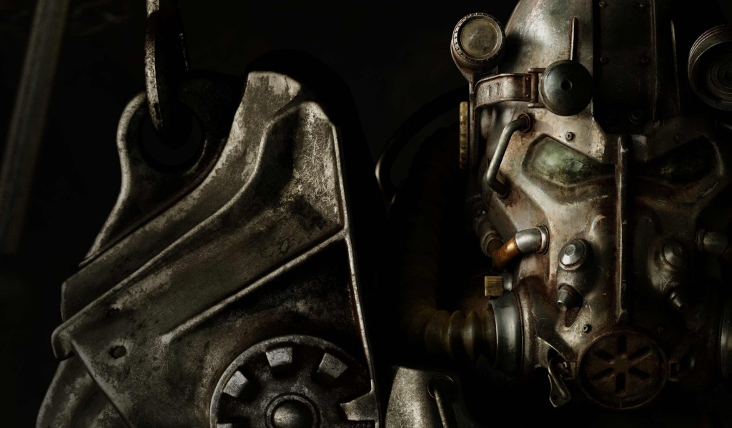 Мощная броня персонажа игры Fallout 4