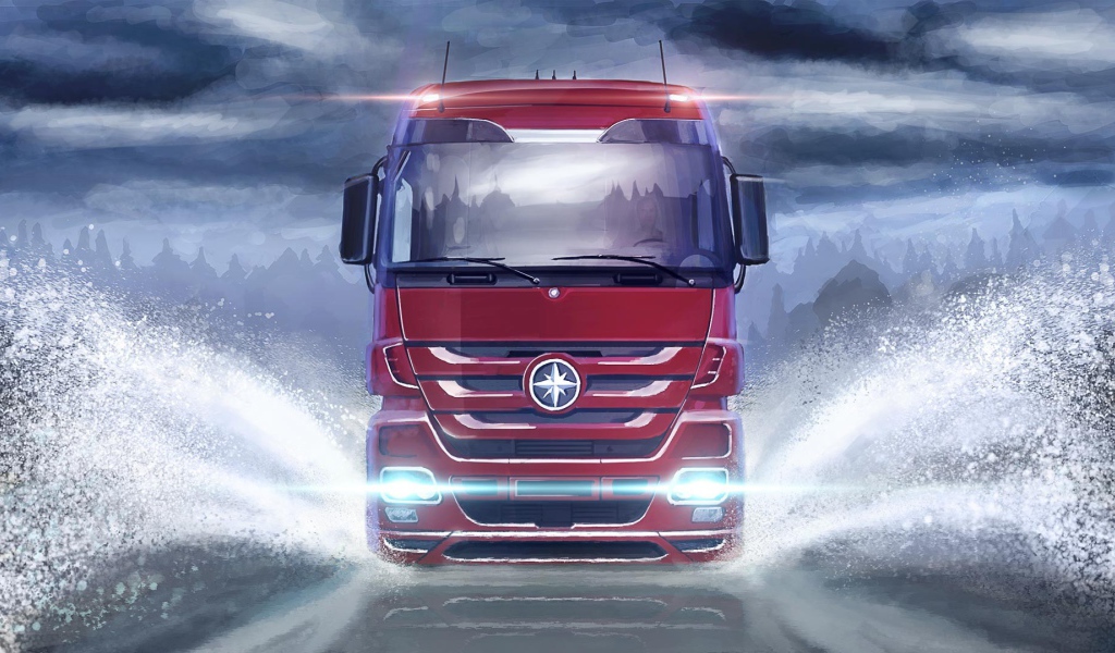 Грузовой автомобиль в игре симуляторе