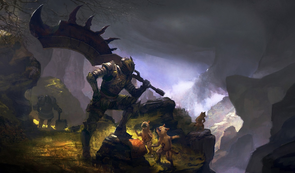 Воин с топором в игре Monster Hunter