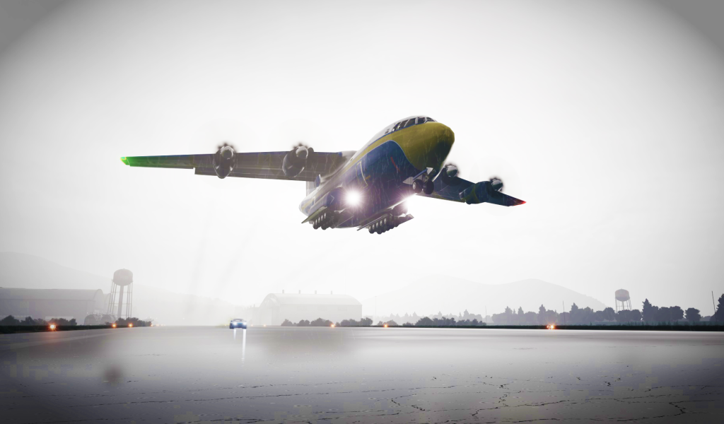 Самолет над гоночной трассой в игре Forza Horizon