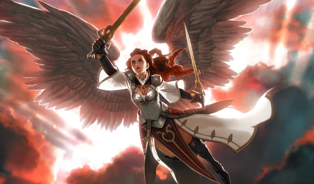 Ангел воин из игры Magic The Gathering