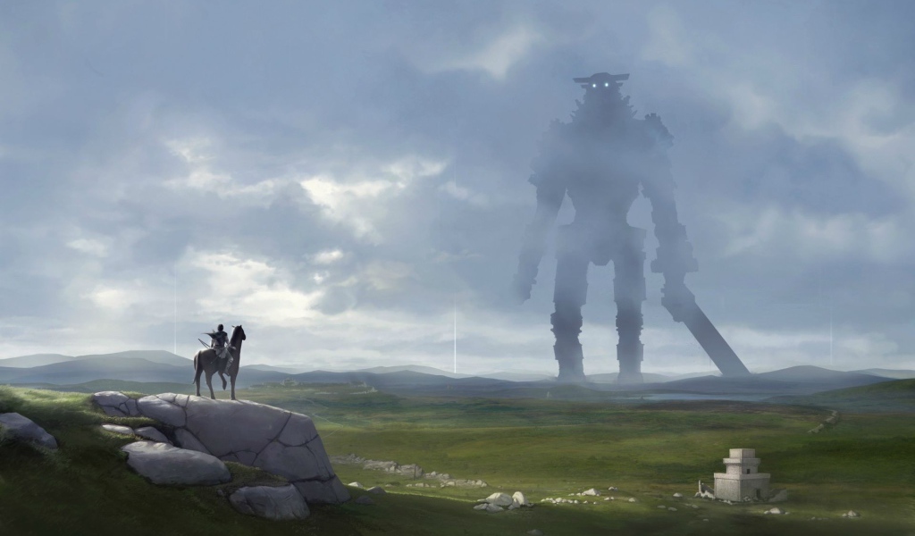 Перед схваткой в игре Shadow of the Colossus