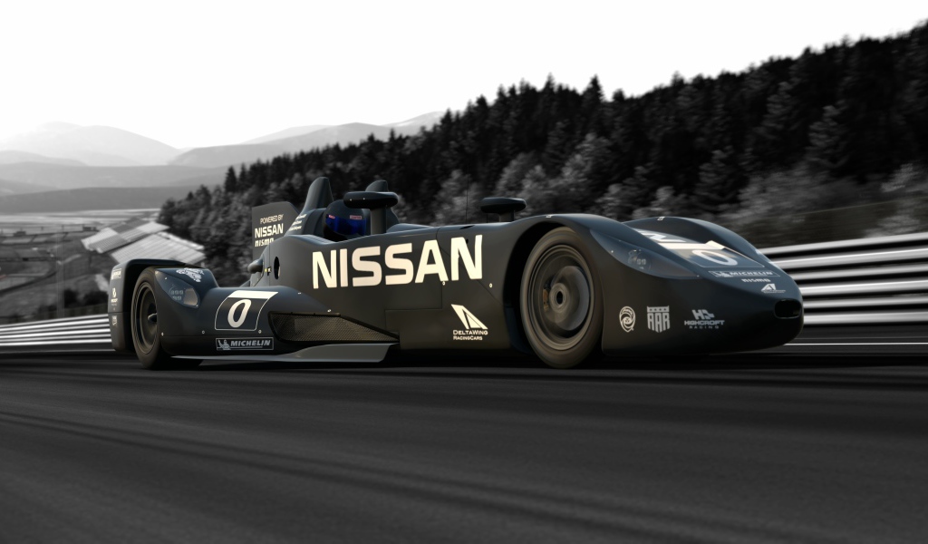 Черный Nissan Deltawing в игре Gran Turismo 6