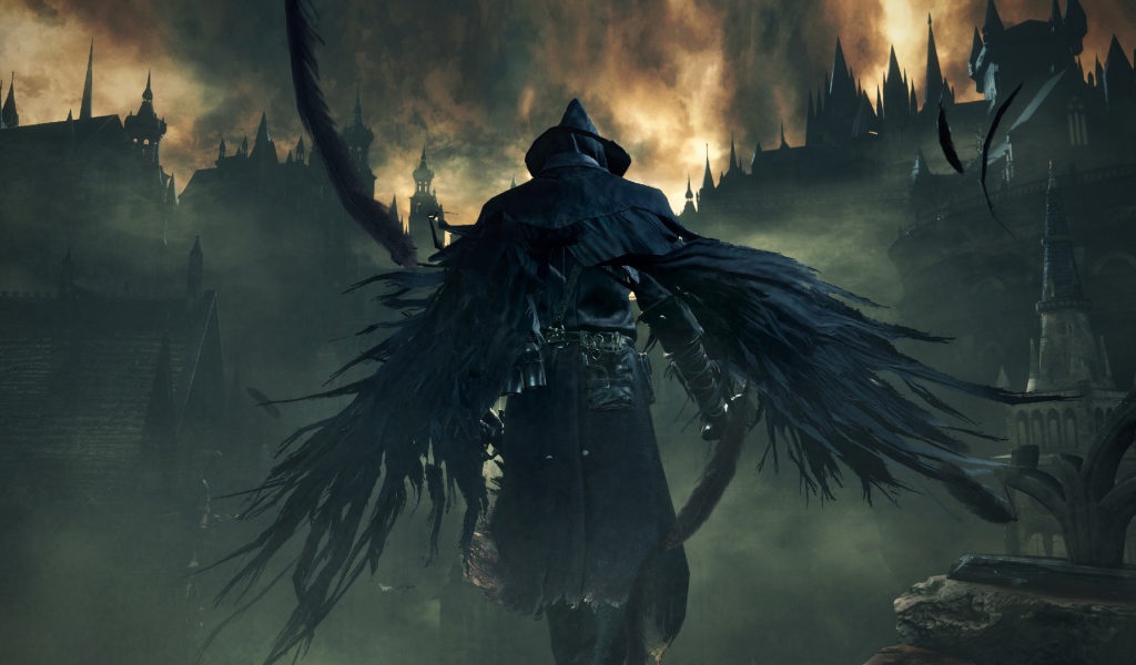 Черные крылья персонажа игры Bloodborne
