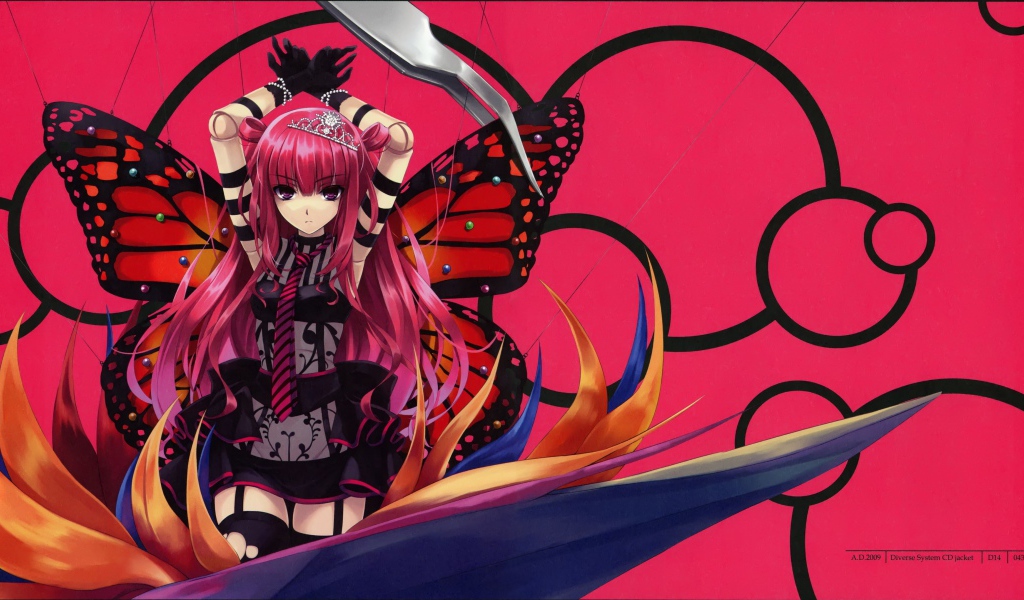 Девушка бабочка из музыкальной игры Beatmania