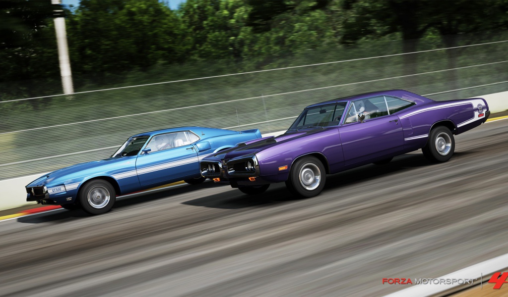 Автомобили на старте в игре Forza Motorsport