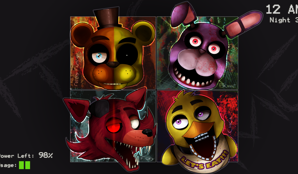 Персонажи игры Five Nights at Freddy's