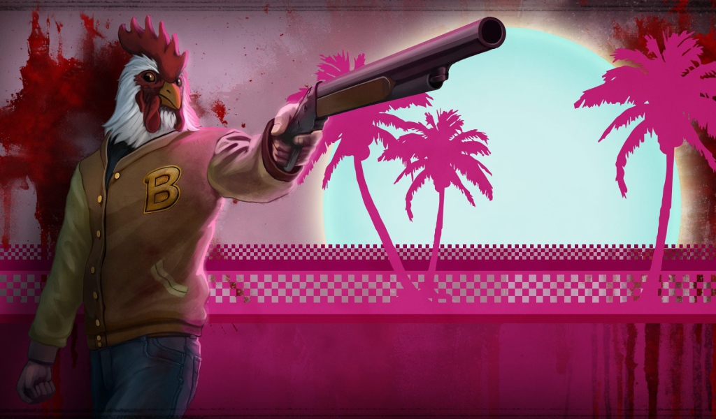 Петух из игры Hotline Miami