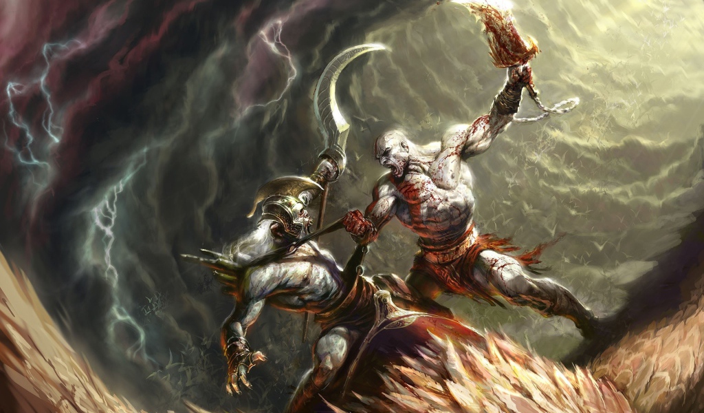 Бой в игре God of War