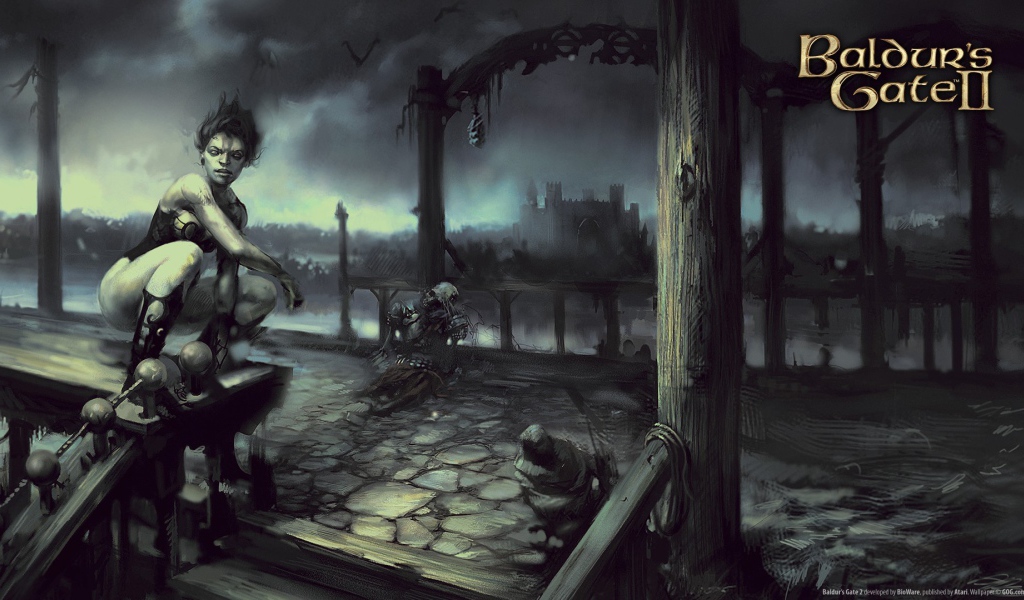 Девушка демон в игре Baldur's Gate 2