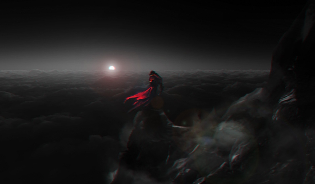 Дракула смотрит на Луну в игре Castlevania Lords of Shadow