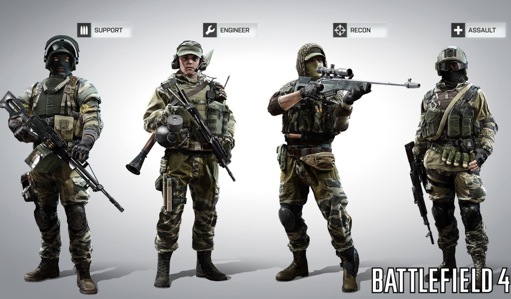 Снаряжение солдат из игры Battlefield 4