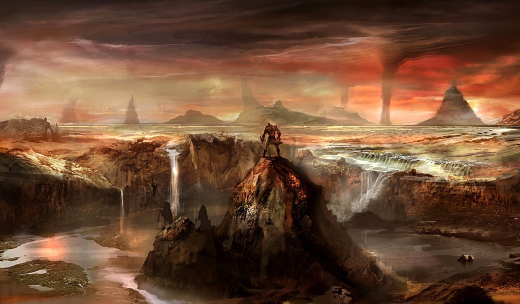 Огненный мир игры God of War