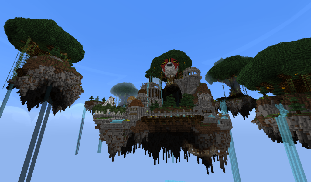 Летающие острова в игре Minecraft