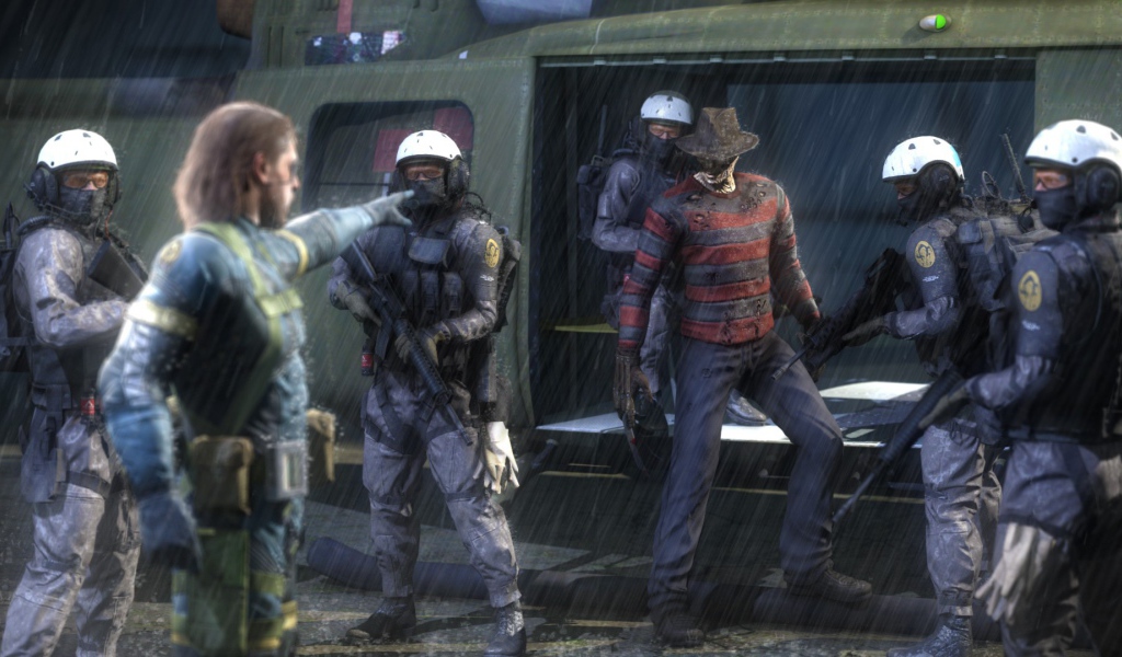 Фредди Крюгер под охраной в игре Metal Gear Solid