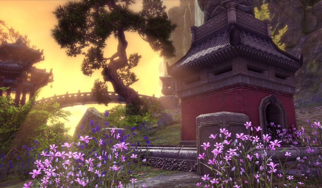 Беседка в саду, игра Blade & Soul