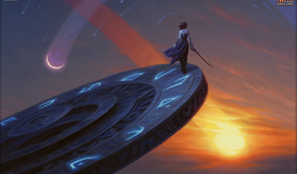 Девушка на каменном кольце в игре Magic the Gathering