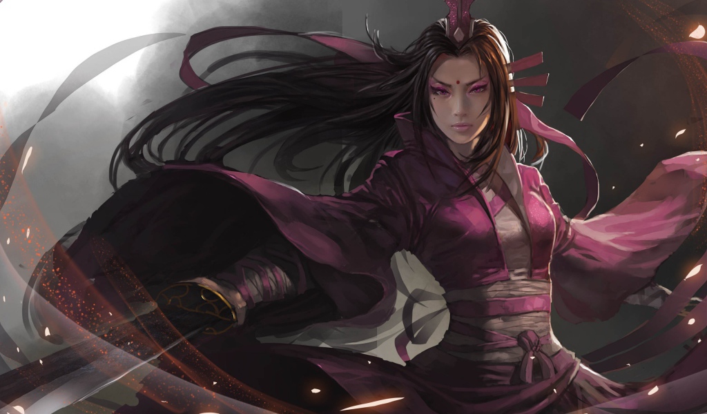 Девушка воин из игры Dynasty Warriors