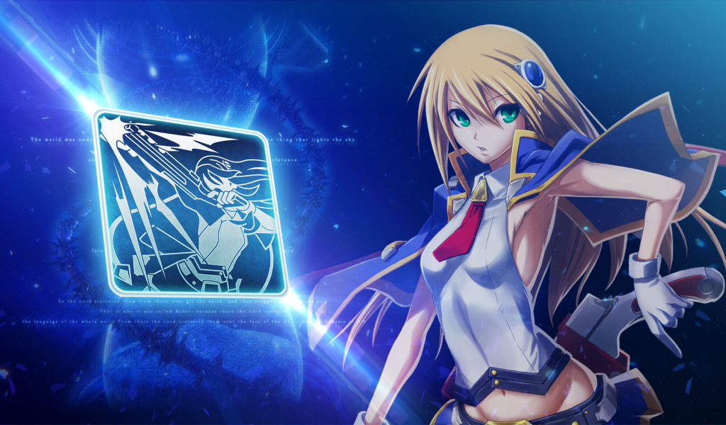 Зеленоглазая Ноэль Вермилион в игре Blazblue