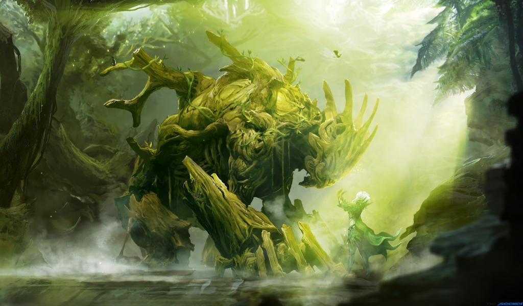 Зеленый монстр в игре Guild Wars 2