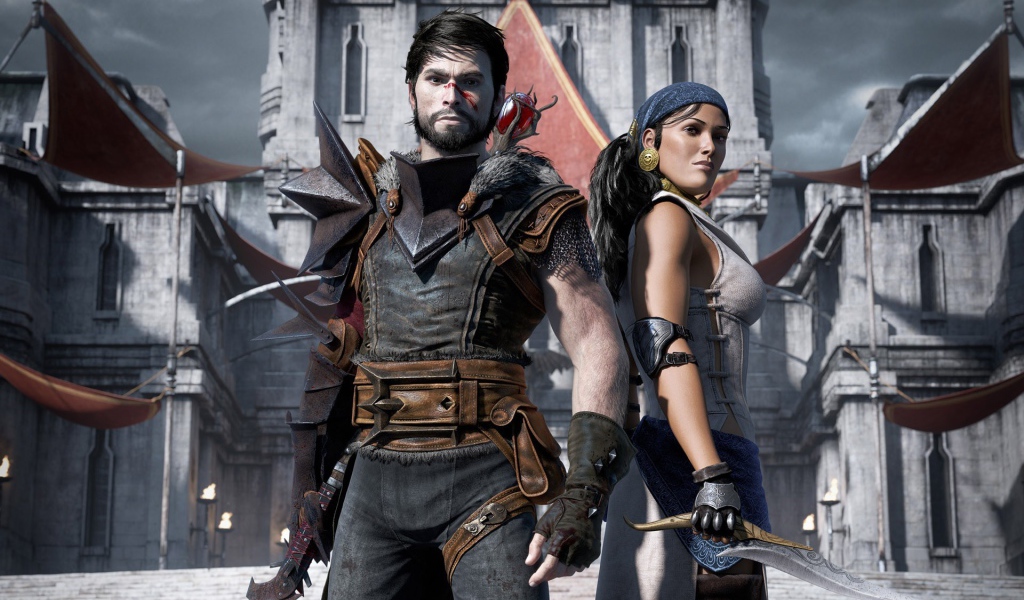 Хоук и Изабель из игры Dragon Age