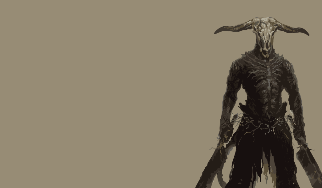 Рогатый персонаж игры Dark Souls