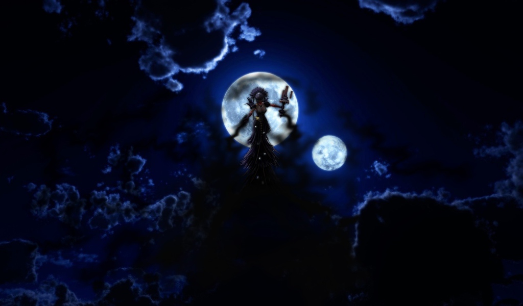 Нокс на фоне луны, игра Smite