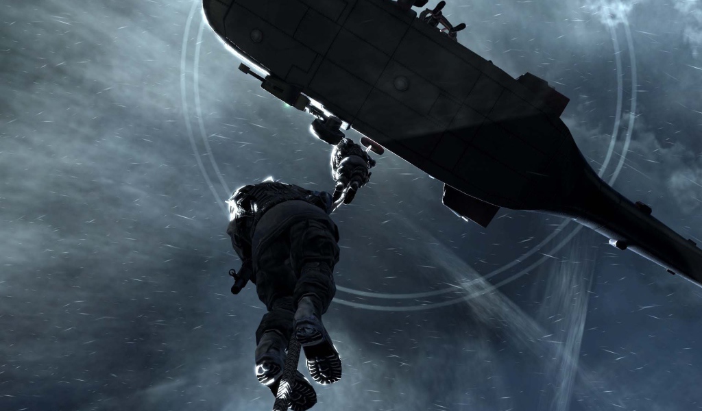 Десант из вертолета в игре Call of Duty