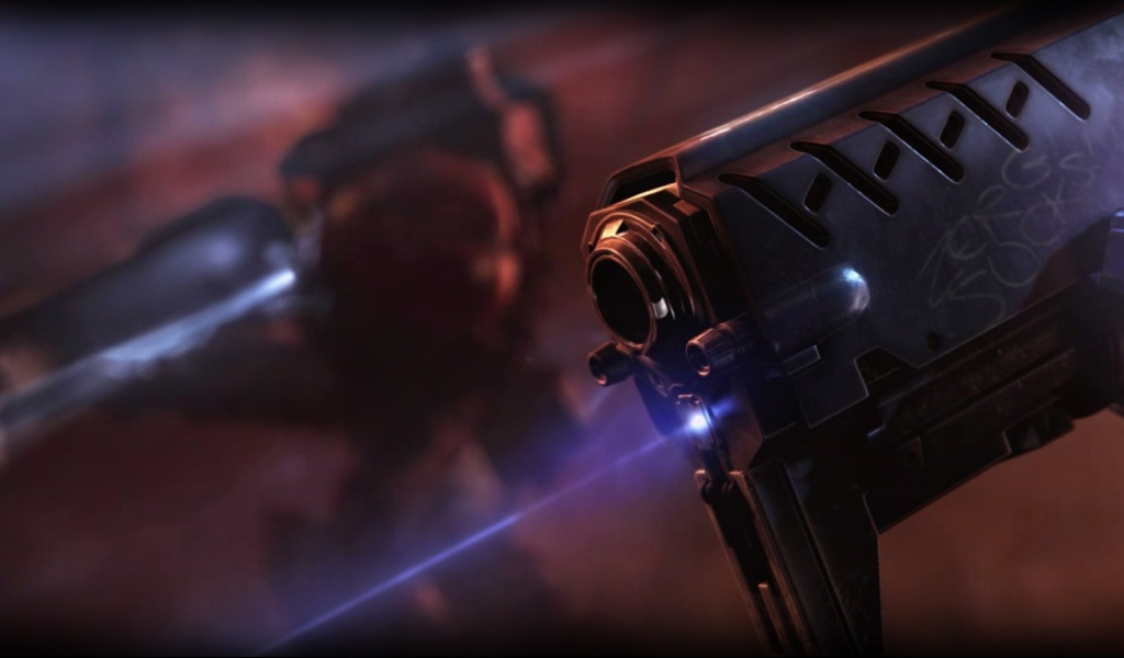 Лазерный прицел оружия в игре Starcraft II