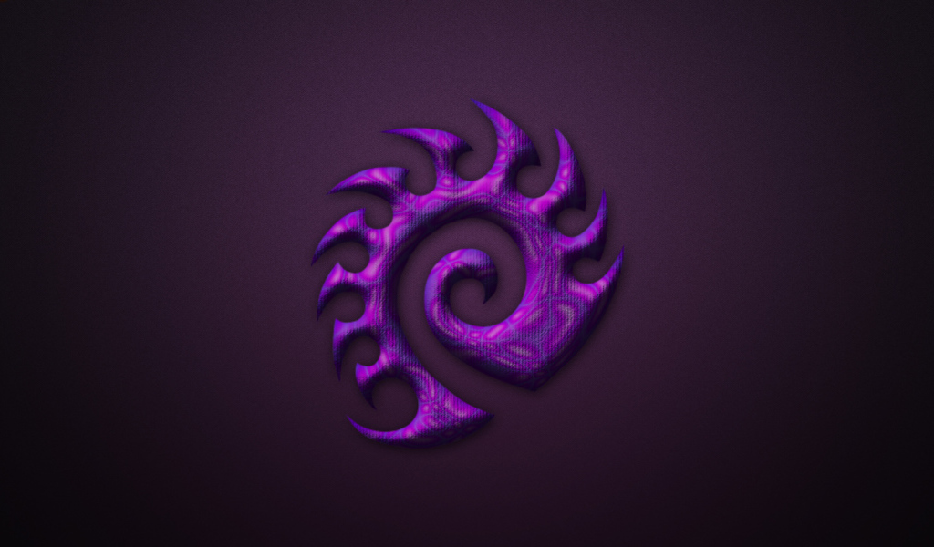 Сиреневый логотип Зерг из игры Starcraft II