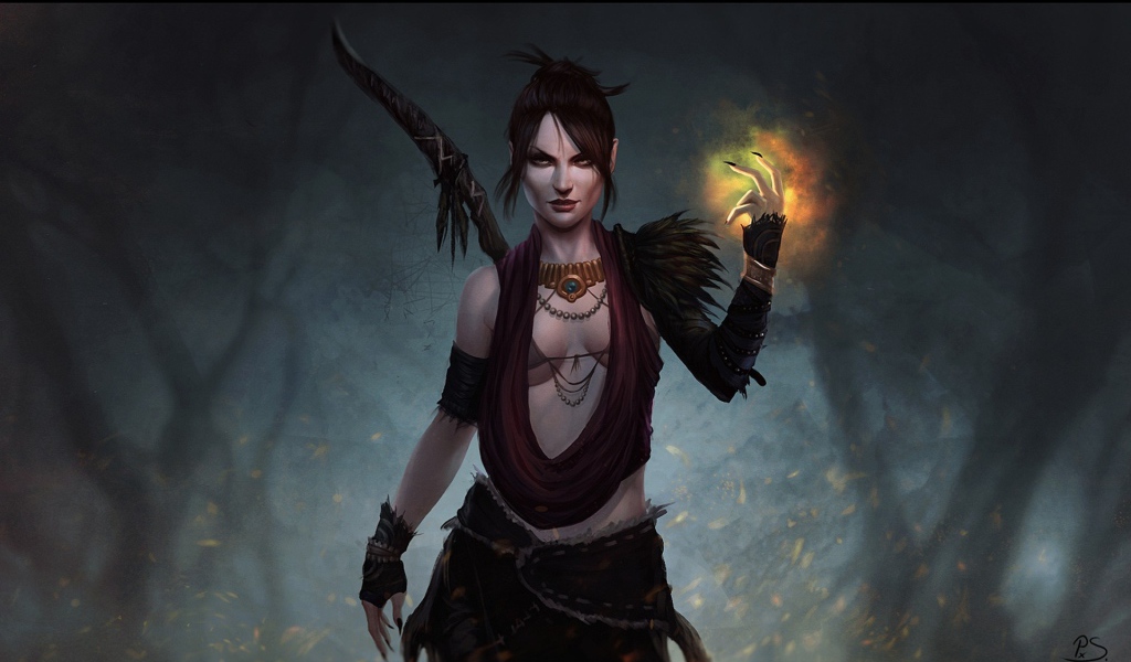 Морриган из игры Dragon Age Origins